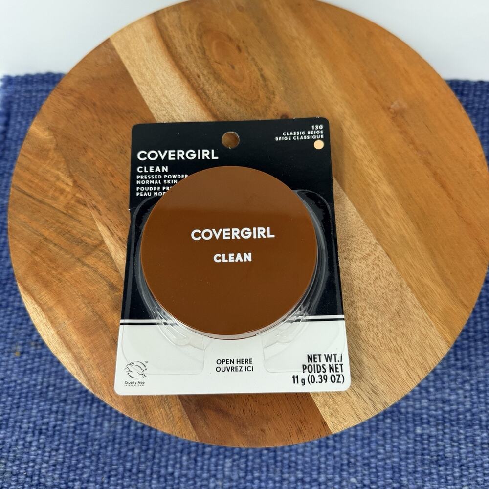 CoverGirl Clean Pressed Powder 130 Classic Beige Original Talc